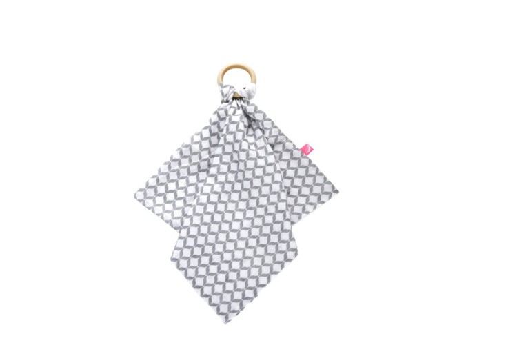 Gryzak z Pieluszką Przytulanką classics szary